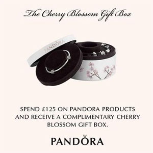 free pandora cherry blossom jewellery box